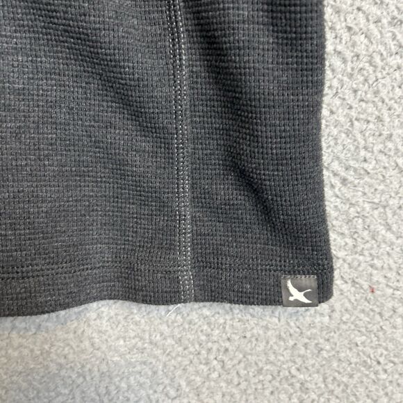 EDDIE BAUER Thermal Dog Shirt Mens Large Gray Waffle Labrador Retreiver Hunting - Picture 6 of 13